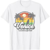 Vintage Venice Beach California CA Surfing Retro Surf Gift T-Shirt S įvairiaspalvis