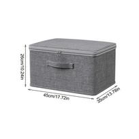 Lockable Clothes Storage Box with Password Lock, Privacy Storage Organizer for Jeans, Pants, Sweaters, Wardrobe & Closet Cabinet S pilka
