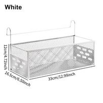 1Pcs Durable Iron Bedside Hanging Basket Punch-Free Space Saving Bed Storage Rack Hanging Bedside Shelf For Dormitory Home balta