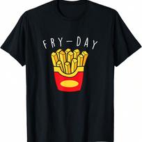 Fry-Day - French Fries Fast Food Lover French Fry T-Shirt S įvairiaspalvis