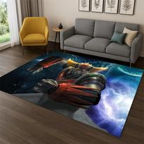 Retro Cartoon UFO Robot Grendizer Anime Carpet Rug for Bedroom Living Room Sofa Doormat Home Decor,Kid Game Area Rug Non-slip 40x60cm