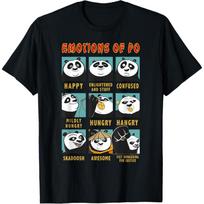 Kung Fu Panda Po Emocijų Portretas T-shirt su tinkleliu S įvairiaspalvis