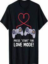 Video Games Funny Valentines Day Gamer Boy unisex Gift T-Shirt S įvairiaspalvis
