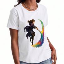 Witch's Brew Salem MA Ladies Cotton T Shirt,Pure Cotton Premium Printing, Durable, Casual Fashion. Magically Brewed Coffee Co, Est 1692 Graphic T Shir S įvairiaspalvis
