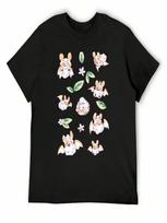 Bats Sheet Festival T-Shirt Clothes Oversizeds Funny Shirt Cotton For A Boy Vintage T Shirt unisex S įvairiaspalvis