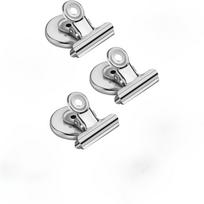 3pcs Magnetic Clip Fridge Magnet Circular Metal Clip Punch-free Hook DIY Storage Rack Photo Magnetic Clip Home Organization
