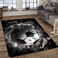 3D Sports Soccer Creative Area Rug, Machine Washable, Living Room Mat, Home Decor 50x80cm