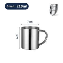 Stainless Steel Cup With Handle Easy To Clean And Reusable Suitable For Office Outdoor Camping Portable Water Cup 210/300/400Ml A1