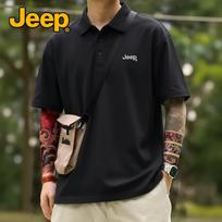 JEEP Men's Breathable Polo Shirt 4XL juoda