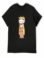 Funny Dudu And Bubu Are Cosplaying A Giraffe T-Shirt Aesthetic Clothes Graphic Tee Shirt Oversized unisexs Graphic T-Shirts Funny S įvairiaspalvis