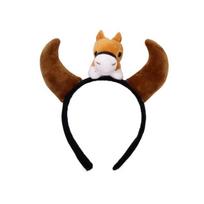 Pony Horse Hair Hoop Cartoon Plush Horse Headband Sweet New Year Headband  Women Style B
