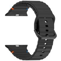 Silikoninis dirželis Apple Watch Band Series 10 46mm 42mm 45mm 44mm Ultra 2 49mm sportinė apyrankė Correa iWatch 9 8 7 41mm 38mm 40mm Series 10 42MM juoda