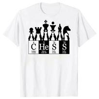 Classic Chess Player Periodic T-Shirt Men Women Plus  Fashion O-Neck Casual Harajuku Overd Unisex Tees#Color S juoda
