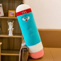 Pencil throw pillow long plush toy dormitory sleeping doll graduation gift leg pinch artifact doll machine 50cm【0.25kg】 dangaus mėlyna spalva