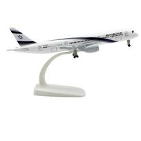 1/400 20CM Metalinis lietas lėktuvo modelis B787 El Al Air Airlines Lėktuvo modelis su ratukais Kolekcionieriaus ar dovanos white