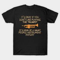 Men Black Print T-shirt Trumpet No-Cut Transfer Paper Print Cotton Tshirt XL juoda