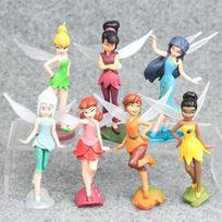Disney 7 vnt. Sietynėlis Gėlių Fėja Fėja Elfas Princesė PVC Anime Veiksmo Figūrėlė Mini Modelis Figūrėlė Lėlės Žaislai Vaikų Dovanai