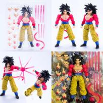 SHF Dragon Ball GT figūrėlės Super Saiyan 4 Vegeta Son Goku veiksmo figūrėlė PVC judinamas kolekcinis daiktas 16 cm Anime Goku Gogeta modelis Žaislai