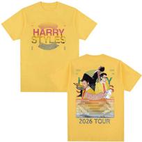 Harry Styles Together Tour 2026 Fan Gifts Summer Mens Womens High Quality Retro Cotton Loose Street Wear Y2K Mens Clothing M