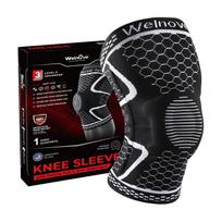 1-2Pcs Non-Slip Knee Support Brace Elastic Breathable Knitting Sport Compression Knee Pad for Running Fitness S