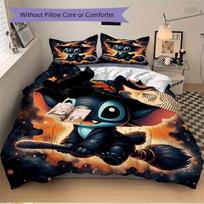 3pcs Wizard Stitch Bedding Set Includes 1 Quilt Cover and 2 Pillowcases, Comfortable B101 135x200cm