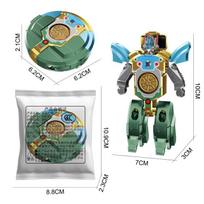 Transformable Fidget Spinners Funny Sensory Fidget Toys Deformable DIY Round To Robot Fingertip Toys for Kids Party Gifts 6.2*6.2*2.1cm