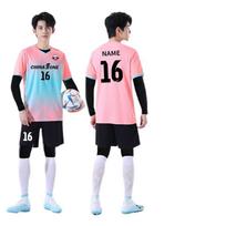 Quick-Dry Autumn/Winter Football & Volleyball Uniforms: Adult & Child 4-Piece Training Set 5XL karališkos mėlynos spalvos