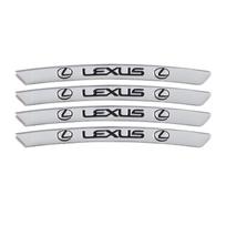 For Lexus Car Styling 4Pcs Aluminum Wheel Rim Sticker Decal UX250h RX450h CT200h RX400h NX LX GC RX UX GX