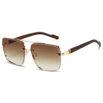 KAMMPT Madingi Retro Kvadratiniai Metaliniai Rėmeliai Moteriški Originalaus Prekės Ženklo Dizaino Vairavimo Akiniai Nuo Saulės Nauji Dvigubo Tilto Pilotiniai Akiniai Nuo Saulės golden frame