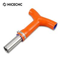 NICECNC For KTM EXC 300 EXC 450 EXCF 350 XCW 2020-2023 SX 125 SXF 250 SXF 450 XC XCF 2019-2022 Frame T-Piece Radiator Hose Kit oranžinė