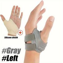 TPE Thumb Support Brace Tendinitis Wrist Protectors Band Thumb Immobilizer  Wrist Uncomfortable S-Grey Left