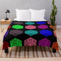 DND D&D Blanket, RPG and Dragons Throw Blanket Soft Warm Cozy Flannel Vintage Throw for Bedding Decor Bedroom Gjavascript:ifts 75x90cm