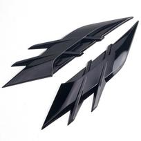 2PCS Car Fender Side Vents Decor Trim Headlight Eyebrow For Edge Cover Decals Exterior Parts Chromium Styling juoda