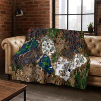 Retro Heroes of Might and Magic Map Games Art Flannel Blanket,Cozy Soft Throw Blanket for Home Bedroom Bed Sofa Cover Gift kids 75x90cm