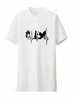 Dog And Cat HeartbeaT T Shirt Paw Lover Valentines Day Funny Animal Vintage Washed Casual Streetwear Stylish Graphic Versatile S įvairiaspalvis