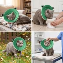 Frog Shape Frog Shaped Collar Adjustable Fit Anti Licking Collar Pet Recovery Collar  Pet Grooming S