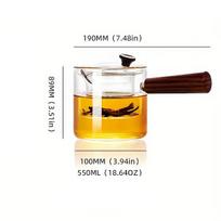 1Pcs Glass Teapot Including Filter Liner Tea Pot Heated Container Good Clear With Handle Kitchen Dining Home Jug Flower Tea gryna