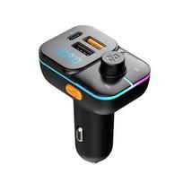 Car FM Transmitter Bluetooth 3.1A Type C Dual USB Car Charger Handsfree Car Kit Plug and Play Support TF Card U-Disk MP3 Player