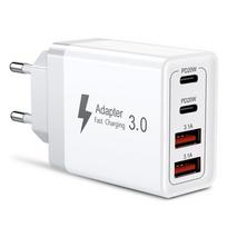 40W USB C įkroviklis Greitas įkrovimas USB Type C sieninis įkroviklio adapteris PD QC3.0 Greitasis įkrovimas skirtas iPhone Samsung S23 S21 nešiojamajam kompiuteriui planšetiniam kompiuteriui EU Plug balta