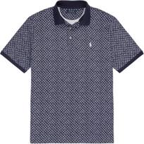 Polo Ralph Lauren Small Pony Logo Embroidered Textured Cotton Short Sleeve Polo Shirt Men tops Navy-Blue 710874706-001 S