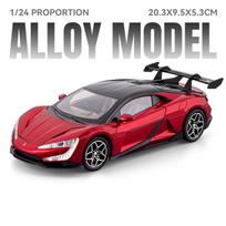 1/24 BYD Yangwang U9 lydinio elektrinio sportinio automobilio modelis lietas metalas naujos energijos lenktyninis transporto priemonės automobilio modelis garsas šviesa vaikiškas žaislas dovana raudona