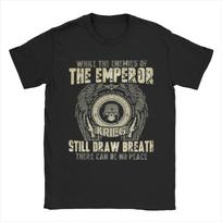 Laisvalaikio KRIEG W-Warhammer 40k T-shirt Vyriški apvalia kaklo iš grynos medvilnės T-shirt trumpomis rankovėmis Didelio dydžio drabužiai S juoda