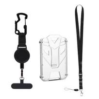 Keychain Retractable Phone Holder with Lanyard Easy to Carry Lightweight Cell Phone Tether Tag Rotation Secure Lock Anti-Theft Cable Phone Keychain B