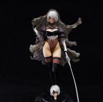 32CM NieR: Automata Yorha Type 2 B 2B YoRHa Ver Mergaitės figūrėlė PVC Veiksmo žaislas Statula Kolekcija Anime Modelis suaugusiųjų Lėlė Dovana