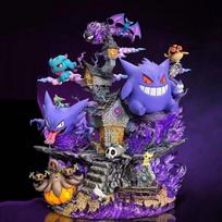 32cm/12.6in Ainme Pokemon figūrėlė Gengar evoliucijos šeima kibiras Veiksmo figūrėlės PVC statula Kolekcinis modelis Žaislai Dovanos blue