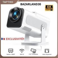 Vaizdo projektorius - TOPTRO - TR27 - 4K - 20000 liumenų - Nešiojamas FHD 1080P WIFI6 Bluetooth