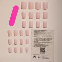 Ready-made press-on nails, simple solid color manicure, short false nails, 24-piece set XC-40-90