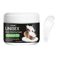 Coconut oil hair removal cream is gentle non irritating for hair removal care