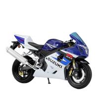 WELLY 1/18 Suzuki GSX-R750 Alloy Scale Motorcycle Model Diecast Toy Vehicles Metal Car Collectiion Children's Toy Vehicles Gift mėlyna
