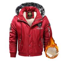 Vyriška lauko pūkinė striukė Trend Plus Parka Didelio dydžio paminkštinta 5XL striukė su gobtuvu Slim žieminis storas šiltas paltas XXL raudona